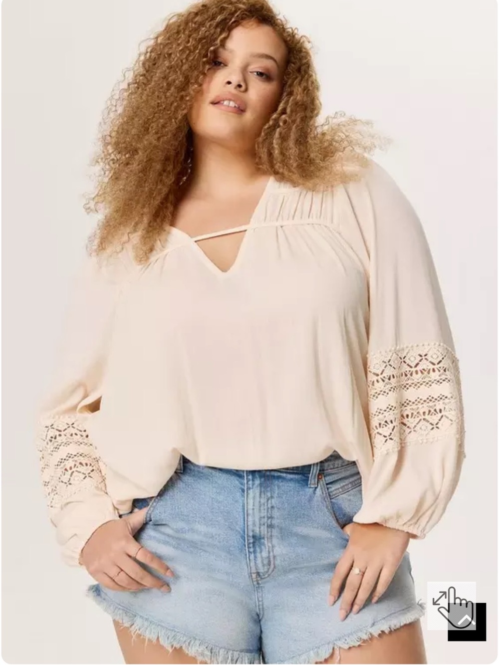 NWT TORRID Festi Lace Inset Tunic